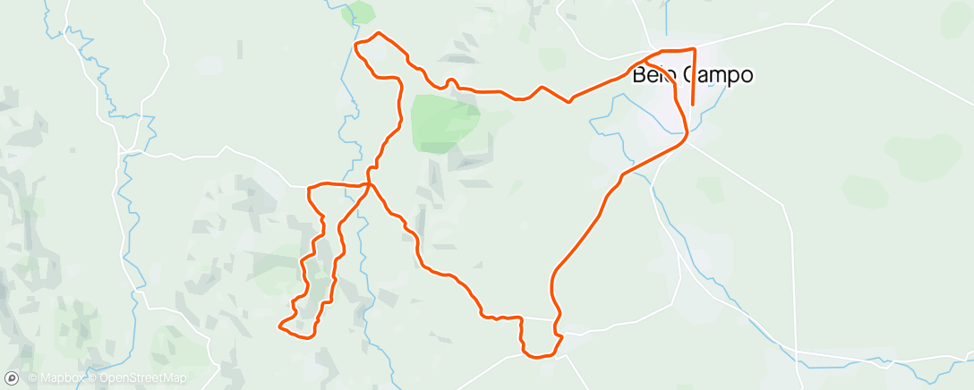 Mapa de la actividad (Desafio Belo Campo de Mtb saldo dia 95km acúmulado)