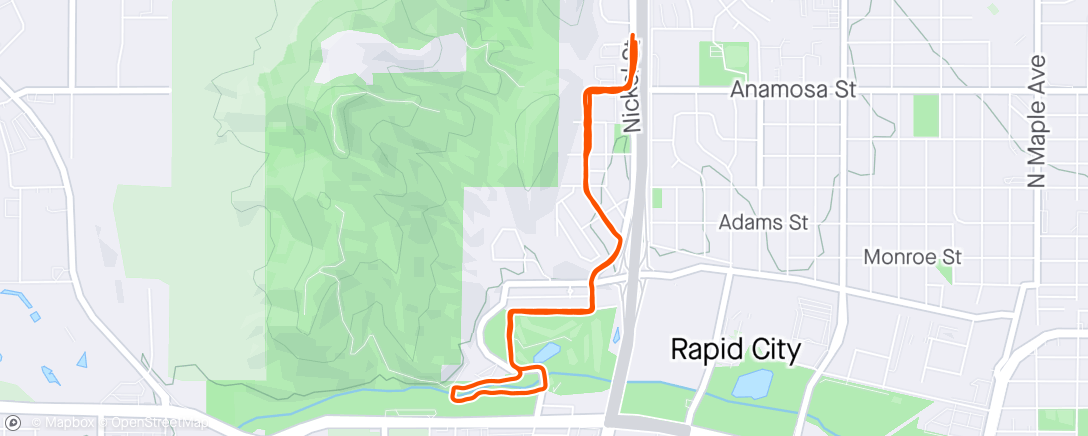 Map of the activity, Jog w/ Chow