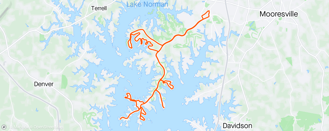 Map of the activity, Hoptown Ride