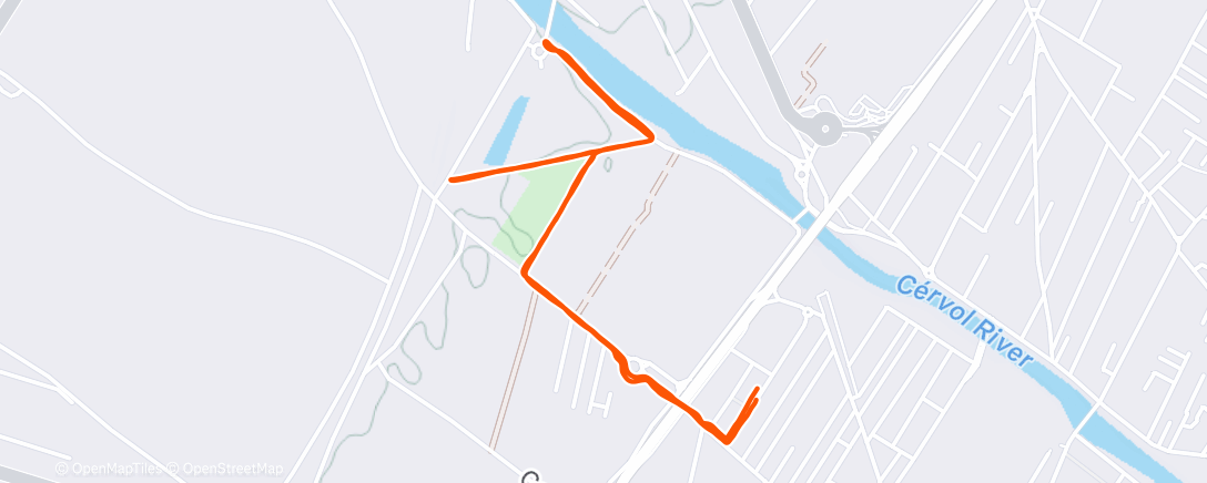 Map of the activity, Carrera de mañana