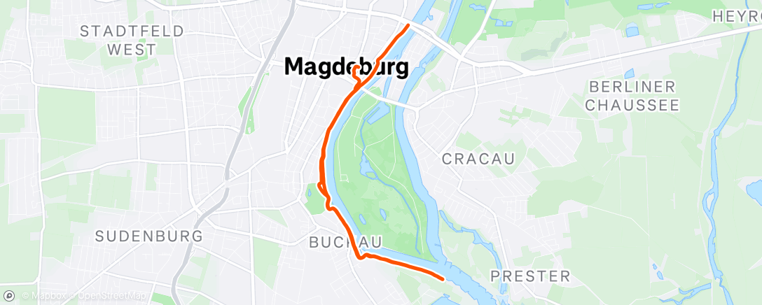 Map of the activity, Easy run ❄️