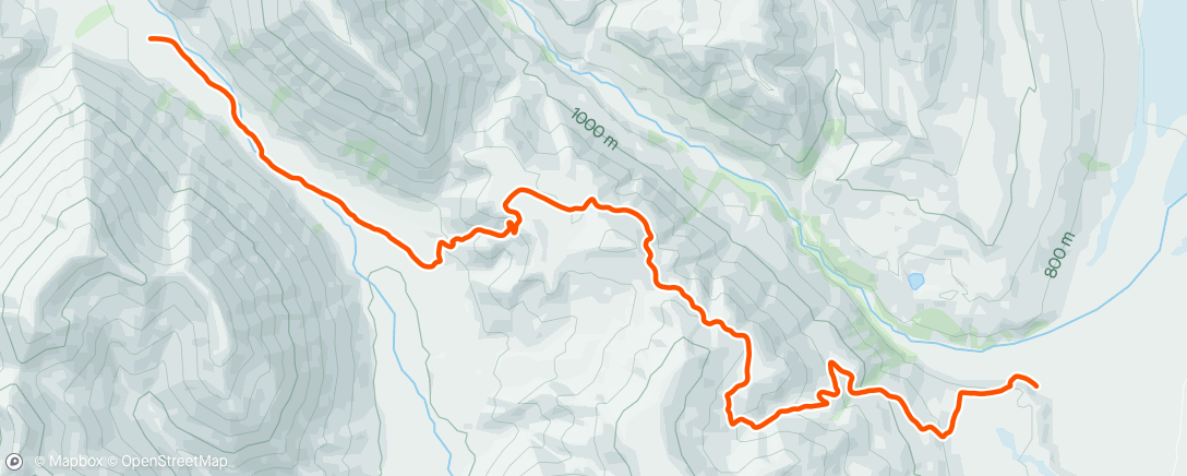 Map of the activity, Looping the Arrowsmith range day 5