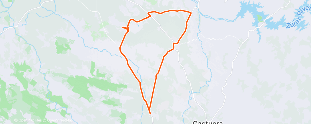 Map of the activity, Bicicleta a la hora del almuerzo