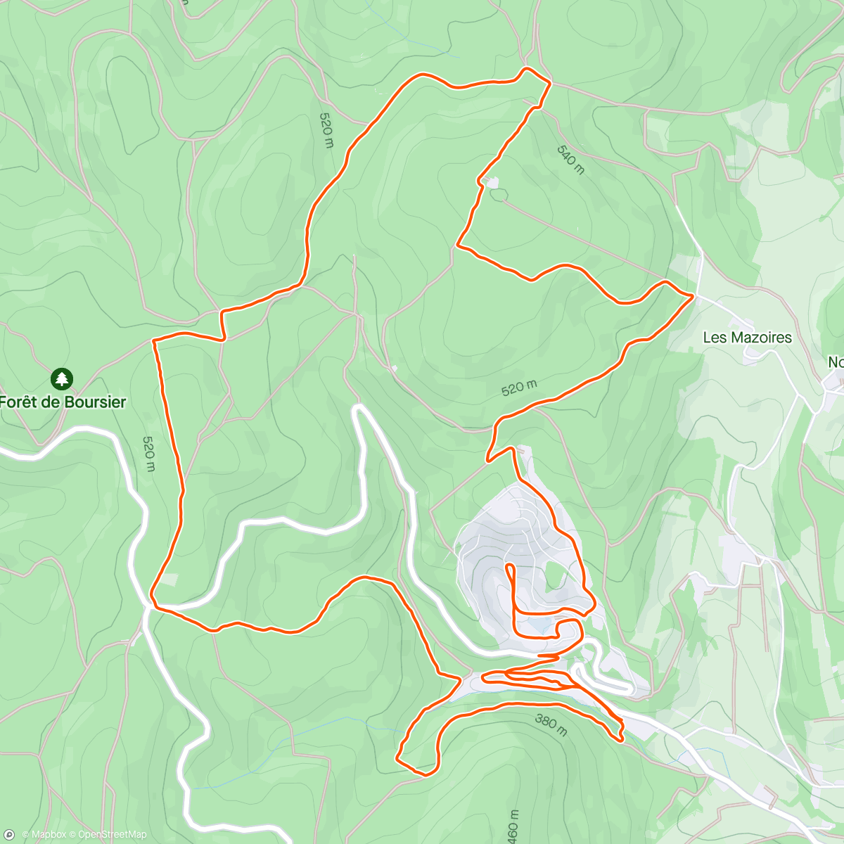 Kaart van de activiteit “Trail de la Carrière d’Igé”