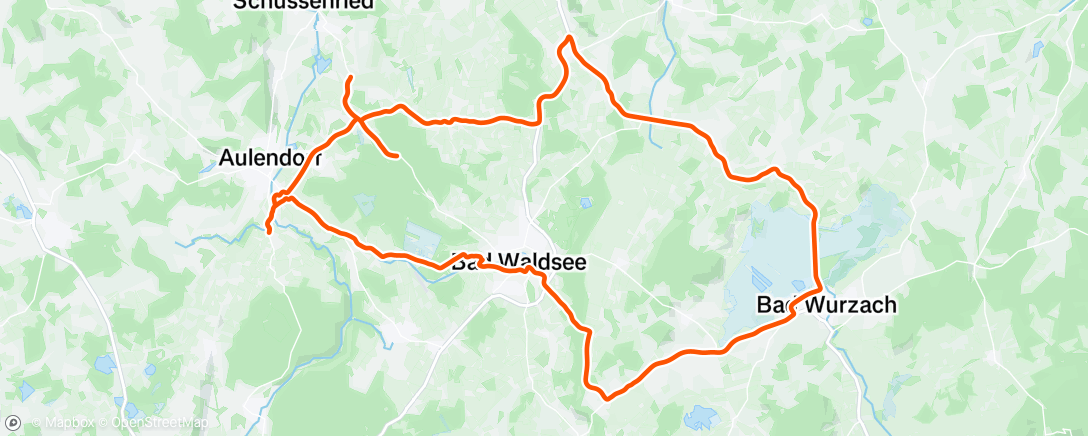 Map of the activity, Radfahrt am Mittag