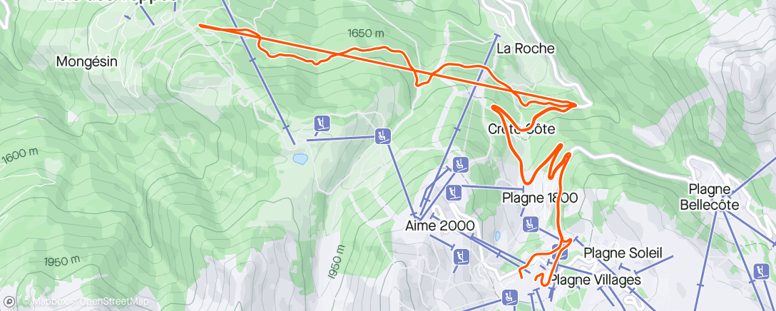 Map of the activity, Un peu de Gravel