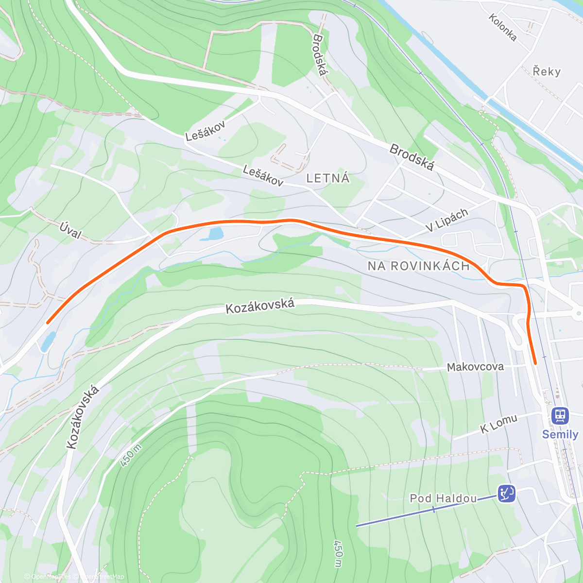 Map of the activity, Afternoon Ride