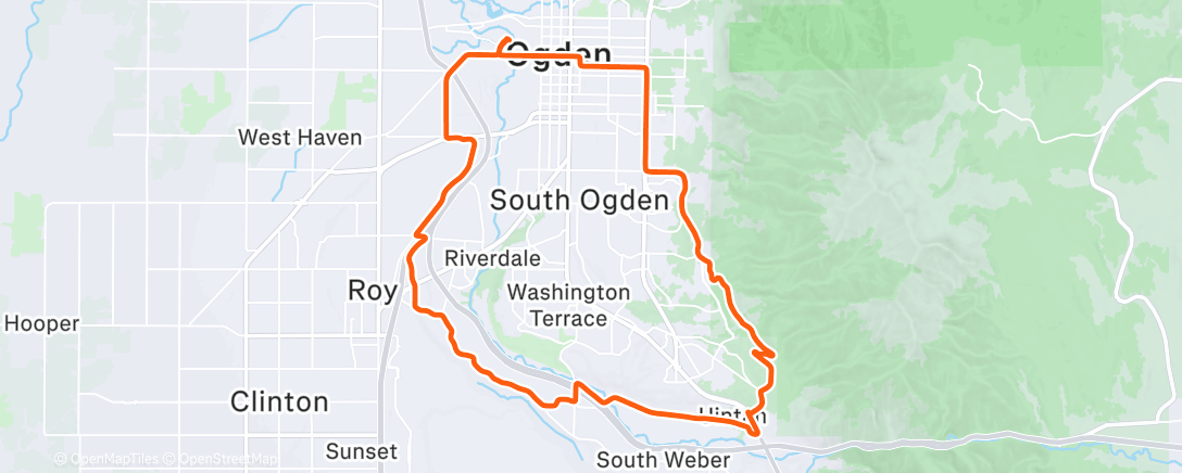 Map of the activity, Afternoon Ride