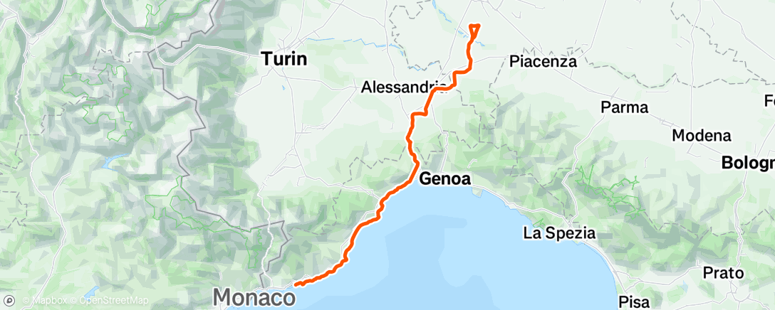Map of the activity, MILANO SANREMO 🤩😓