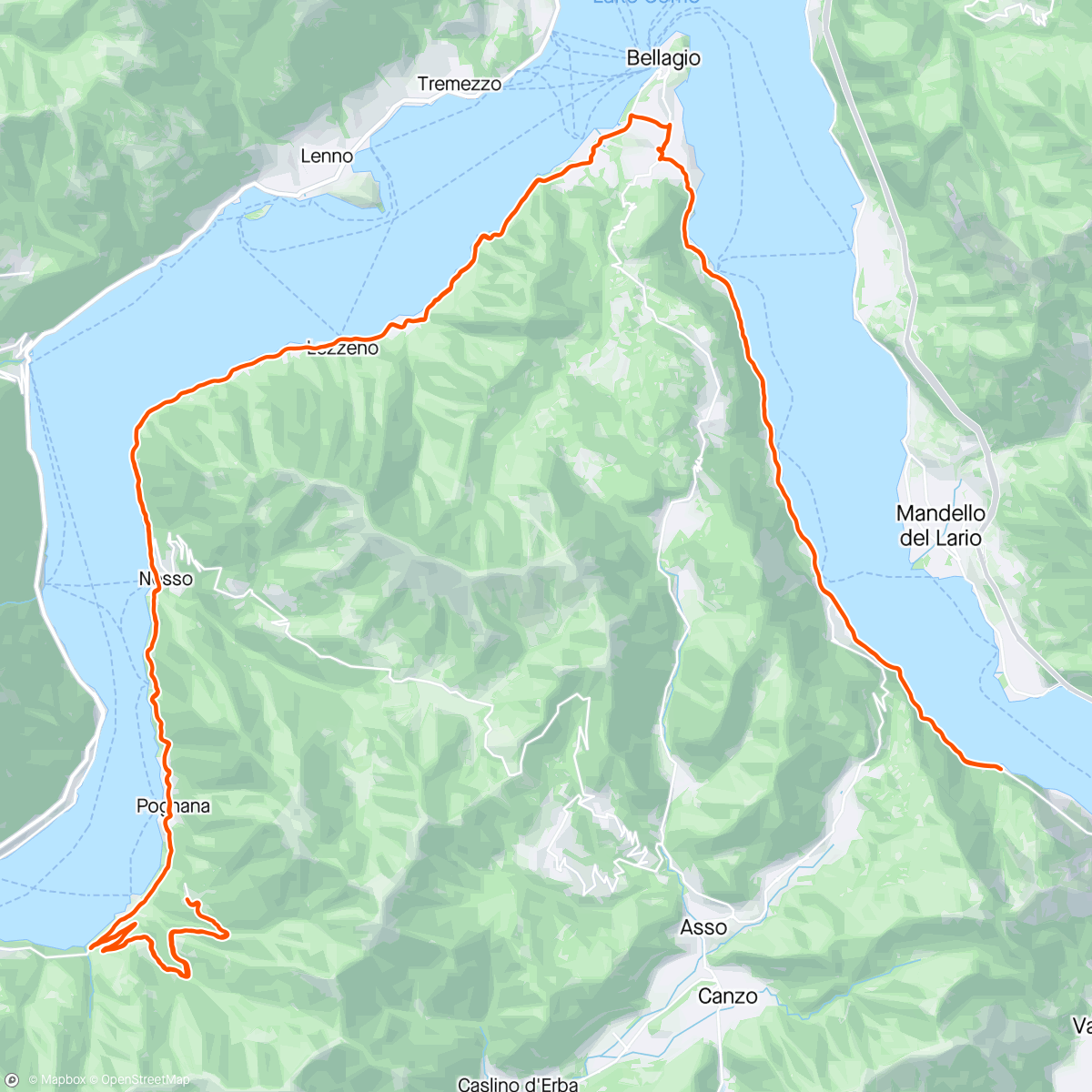 Map of the activity, Last before race