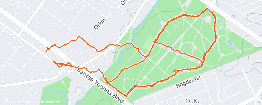 Map of the activity, NachmittagSpaziergang