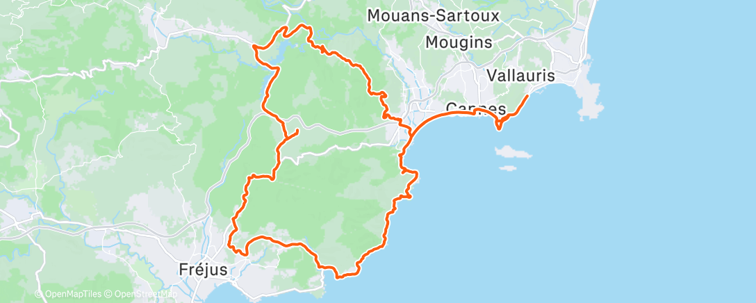 Mapa de la actividad (Sortie vélo le matin)