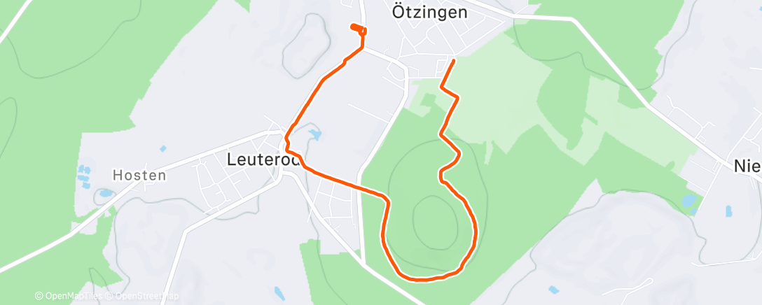 Карта физической активности (Spaziergang am Nachmittag)