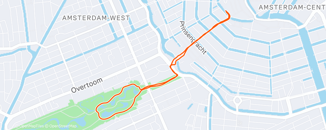 Map of the activity, Morning Run