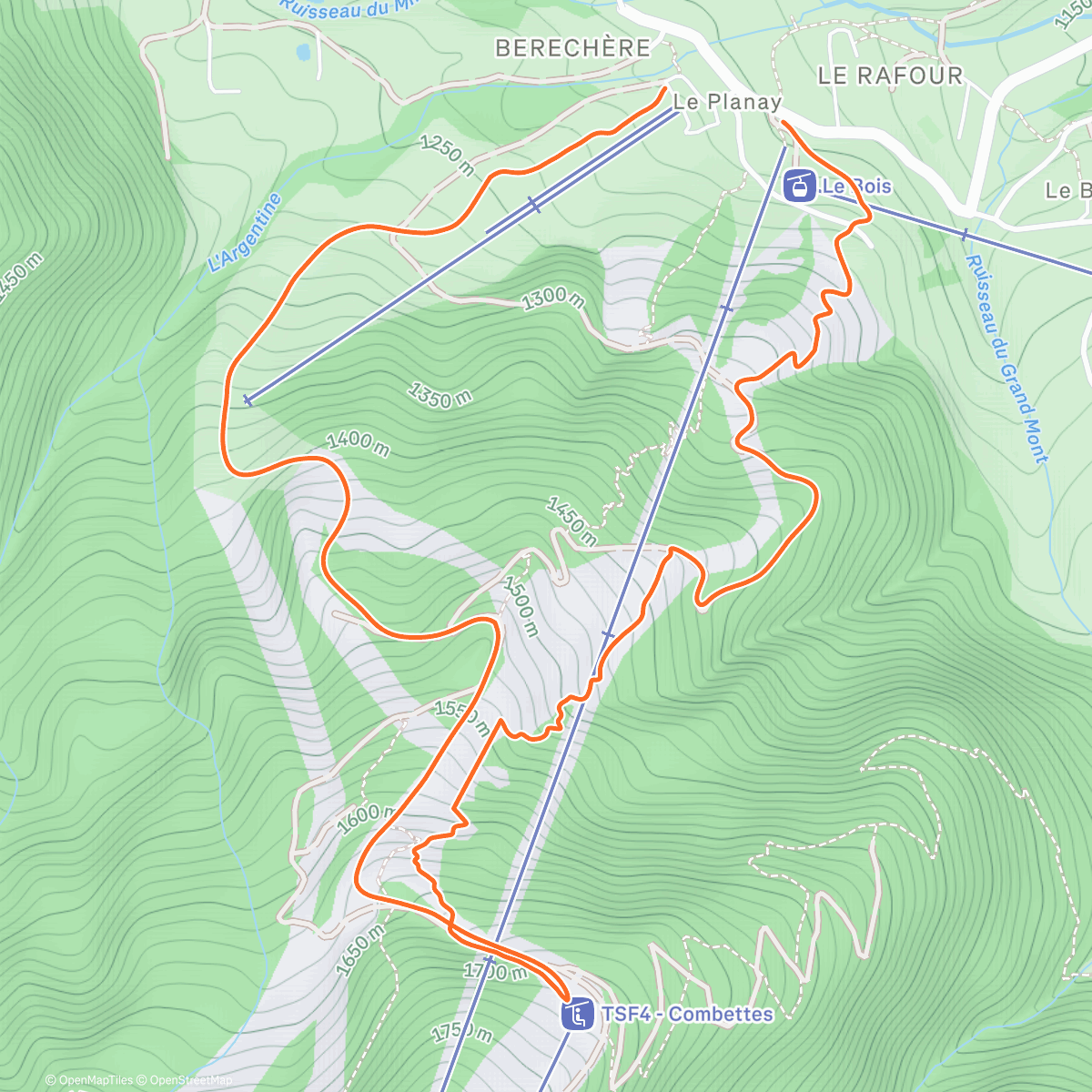 Карта физической активности (SDR 🎿 p'tit bout de la Trace pro ⚫️)