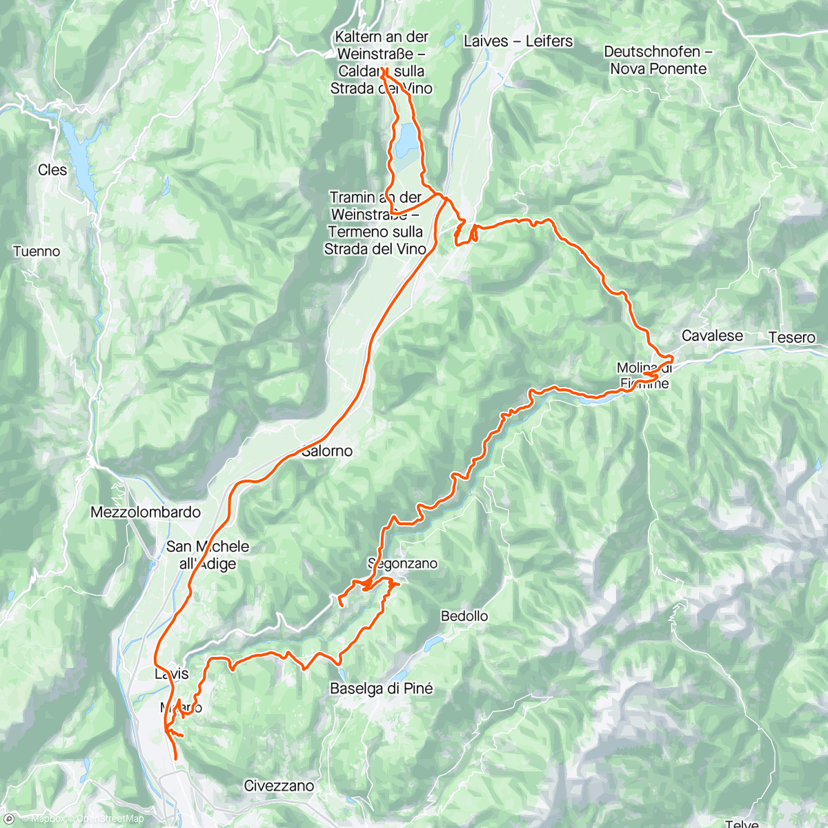 Map of the activity, AHRT - Caldaro 02