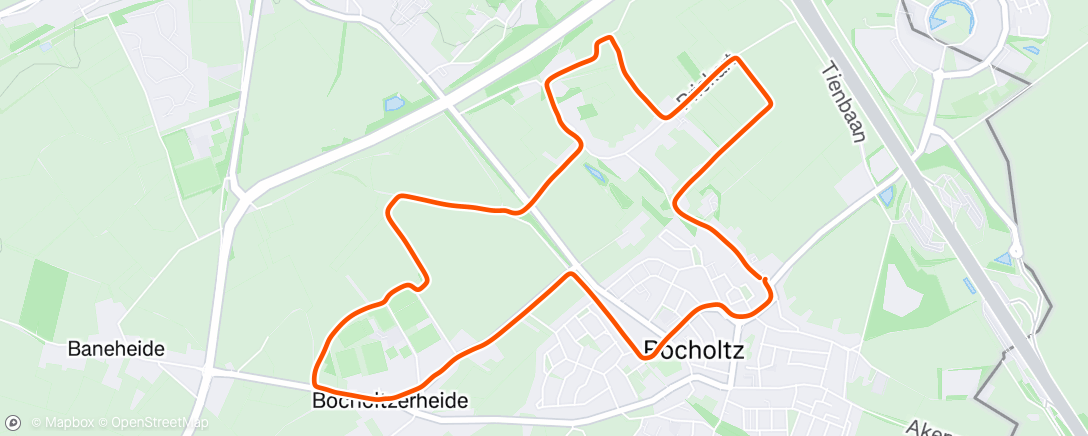Map of the activity, Middagwandeling