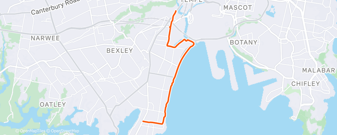 Map of the activity, Morning Run