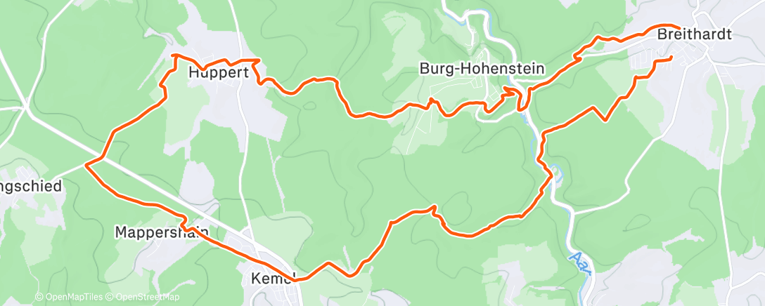 Map of the activity, Summited Mappershainer Kopf today.