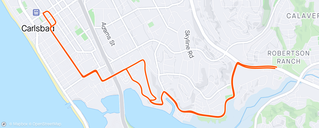 Map of the activity, Ride to town