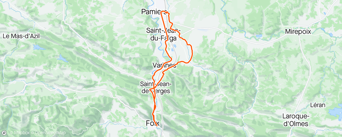 「Pré-rentrée gravel」活動的地圖