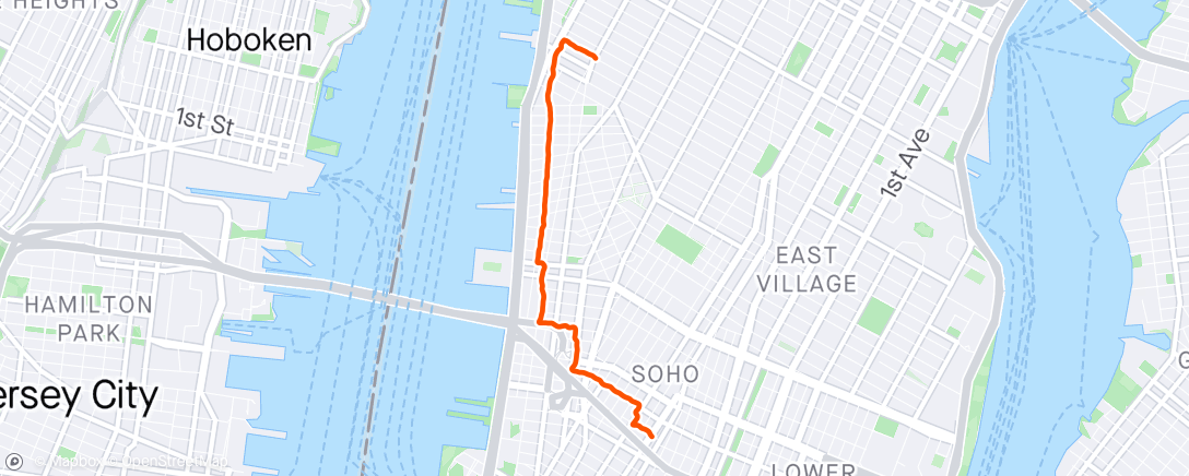 Mapa de la actividad (Walk/jog)