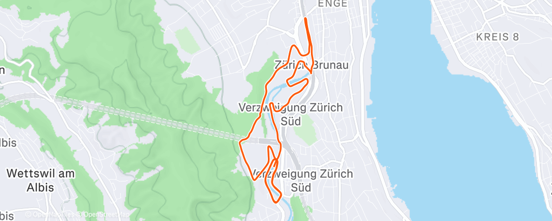 Map of the activity, Traillauf am Nachmittag