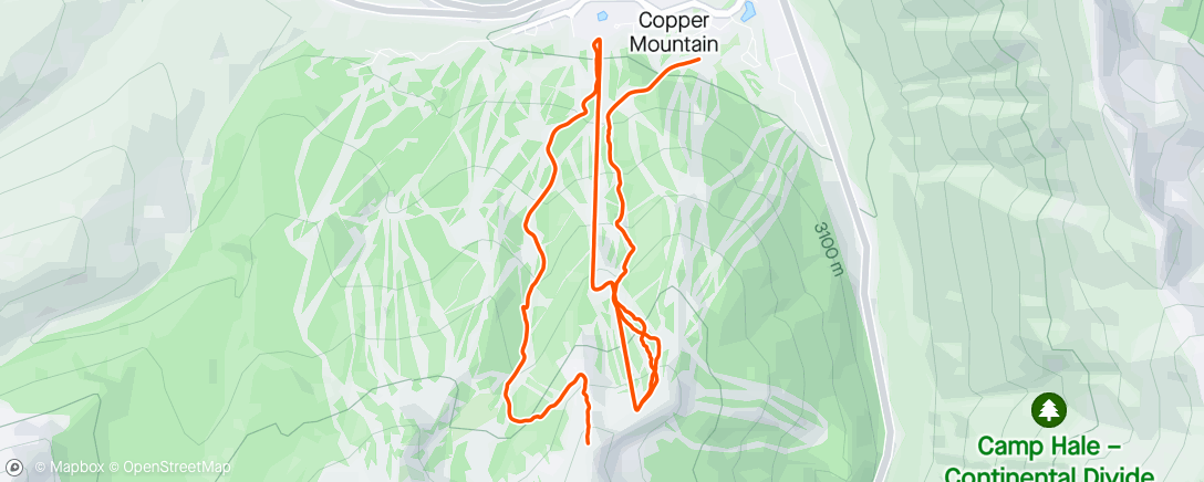 Карта физической активности (Skiing copper.)
