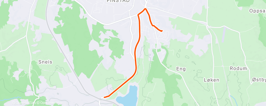 Map of the activity, Afternoon Run