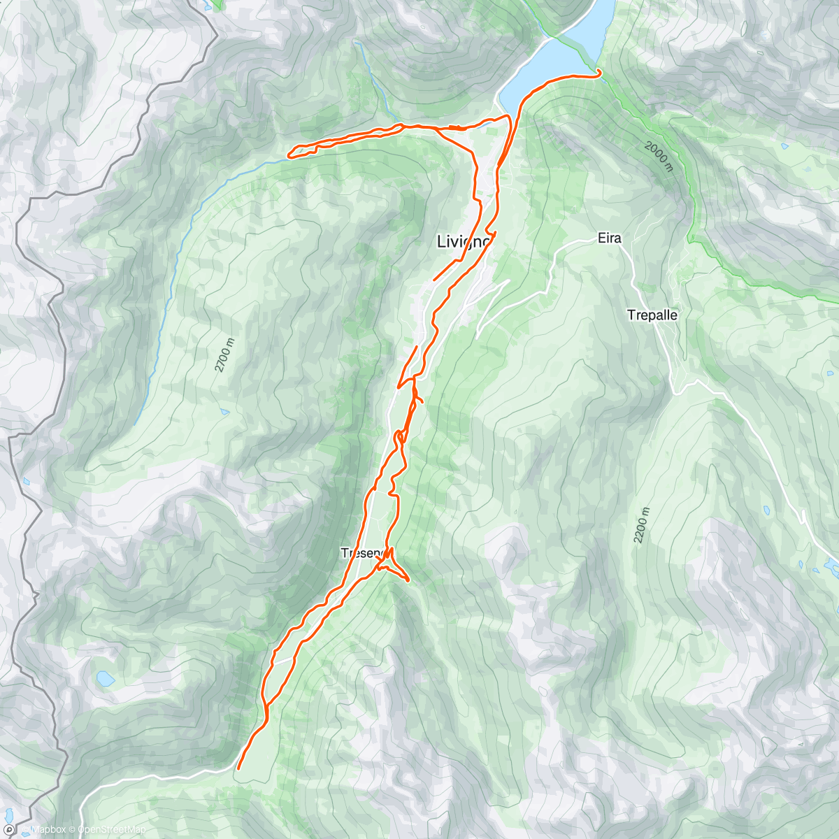 Map of the activity, First snowy MTB ride & meeting about the book by bike. :)