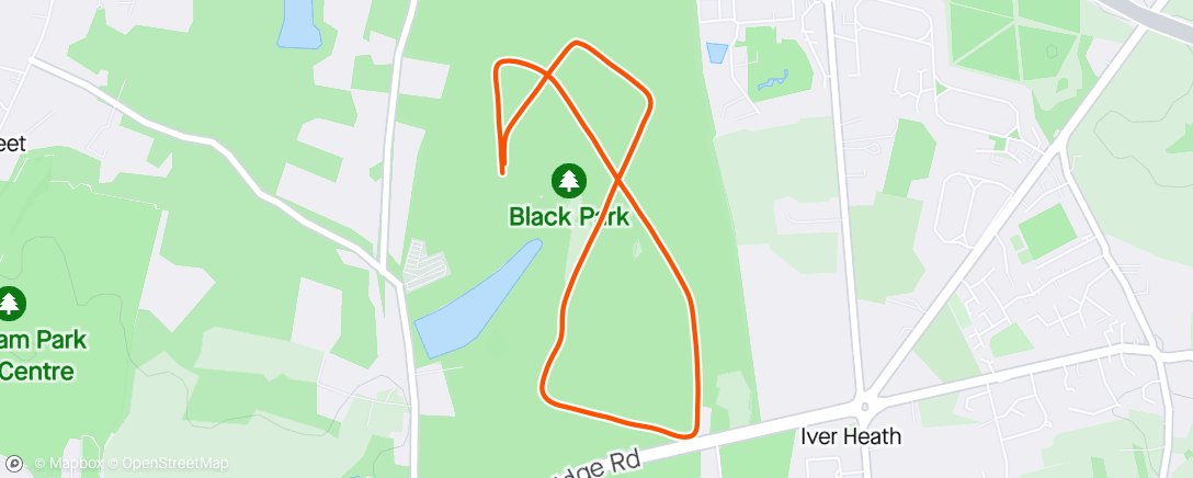 Mapa de la actividad, Black Park Park Run