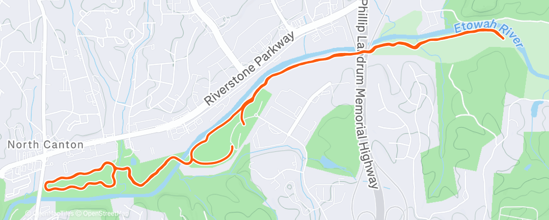 Map of the activity, Etowah