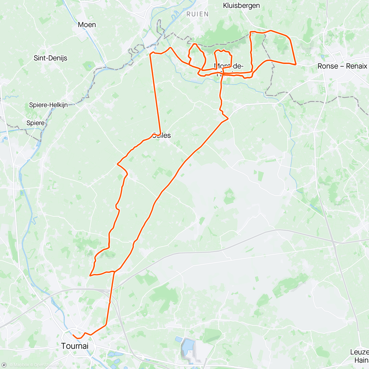 Map of the activity, Circuit Franco-Belge