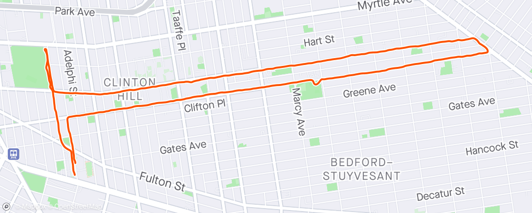 Map of the activity, central brooklyn