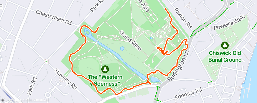 Map of the activity, Morning walk with Stanley