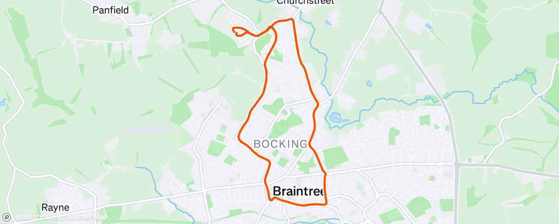 Map of the activity, Morning Run