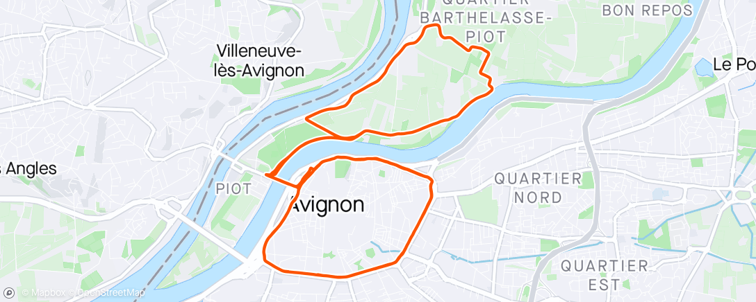 Mapa da atividade, Avignon afterwork 🏃🏻‍♂️🏃🏻‍♂️🏃🏻‍♂️🌉🌉🌉