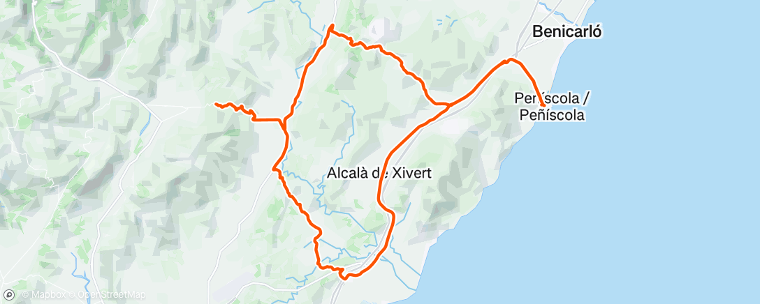 Map of the activity, Bicicleta por la mañana