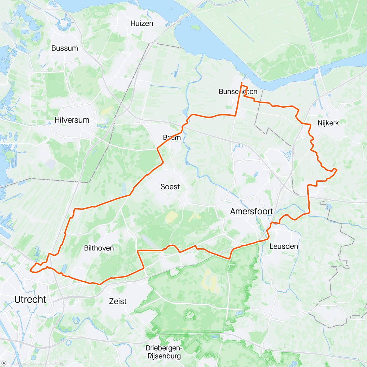 Mappa dell'attività Bunschoten - Nijkerk - Hoevelaken