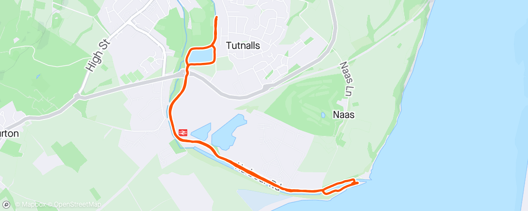 Map of the activity, V. Easy Lunch Run 🌧️