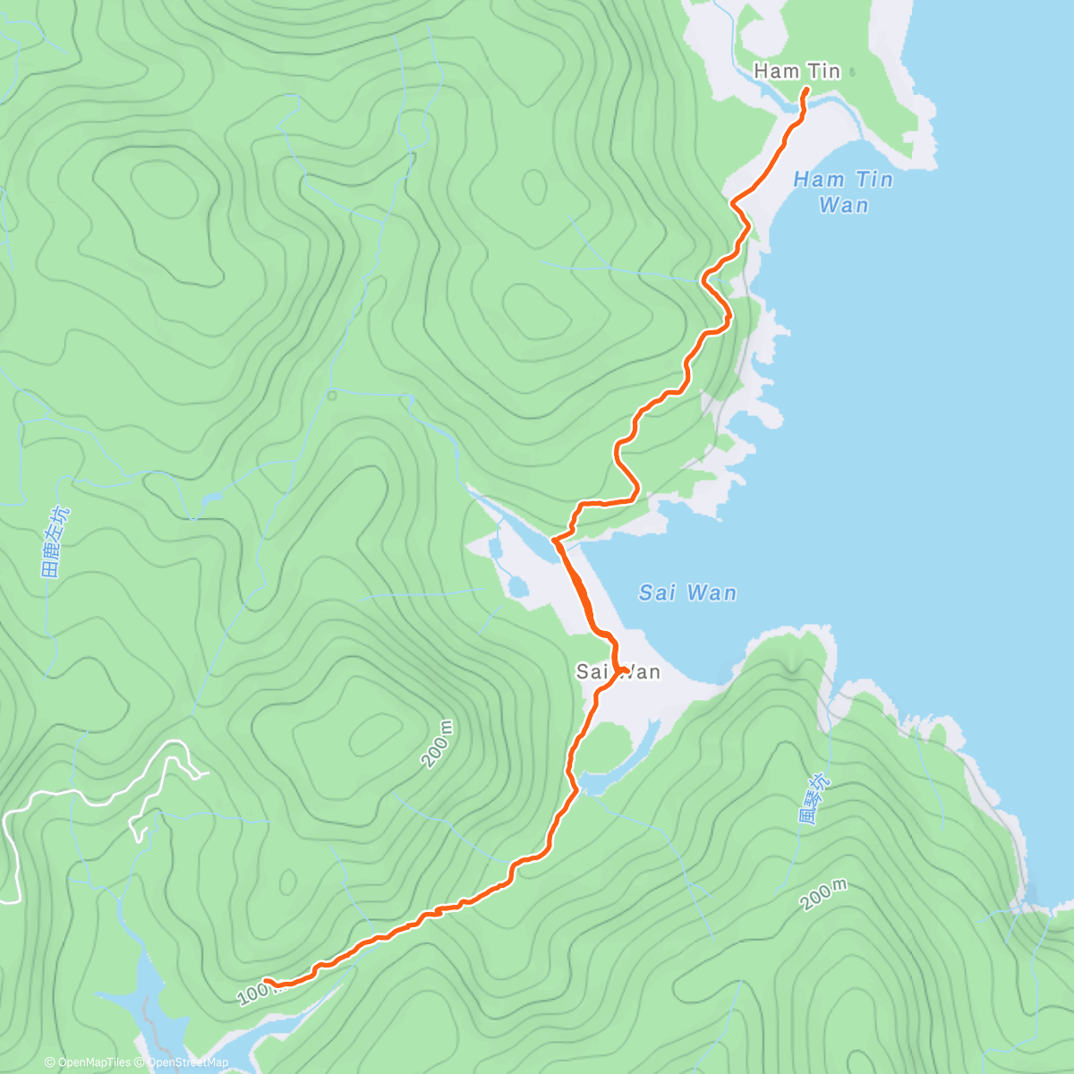 Map of the activity, Lunch Hike