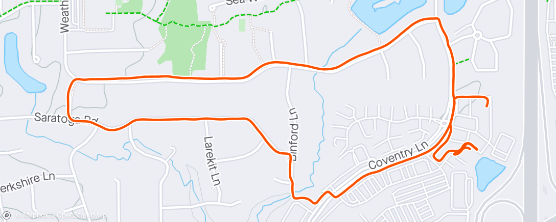 Map of the activity, little 20 min jog
