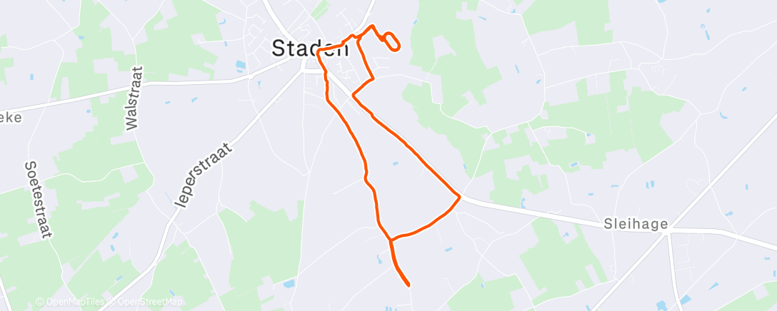 Map of the activity, Avondloop