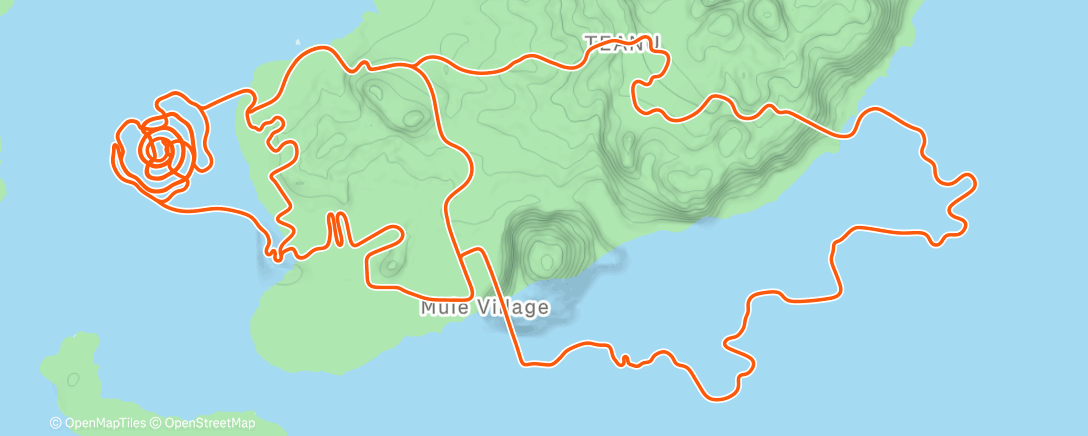 Mapa da atividade, Zwift - JOIN: 2 & 1 min Vo2max on Spiral into the Volcano in Watopia