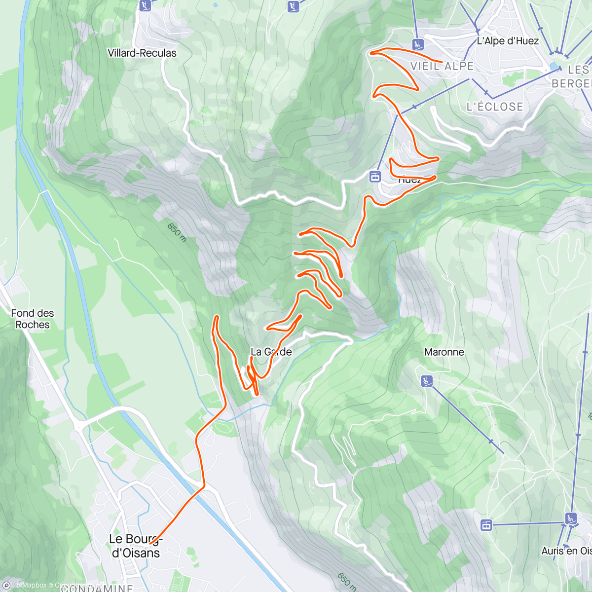 Map of the activity, ROUVY - Alpe d'Huez | France