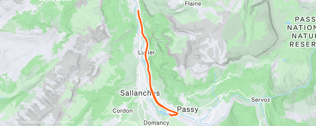 Map of the activity, Morning Run