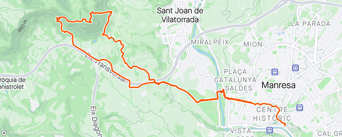Map of the activity, 6. Hike (Manresa, Collbaix)