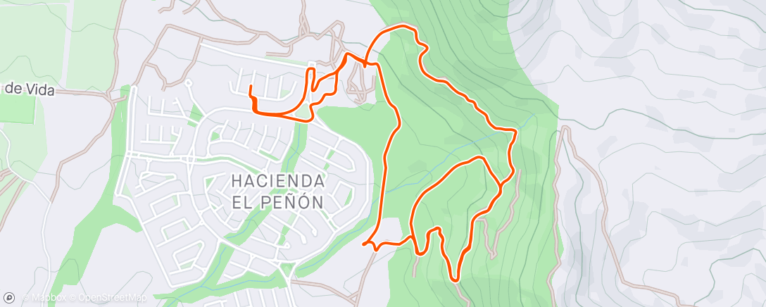 Map of the activity, Trail Flow + Pista de los Pallet + 1/2 XCO El Peñon