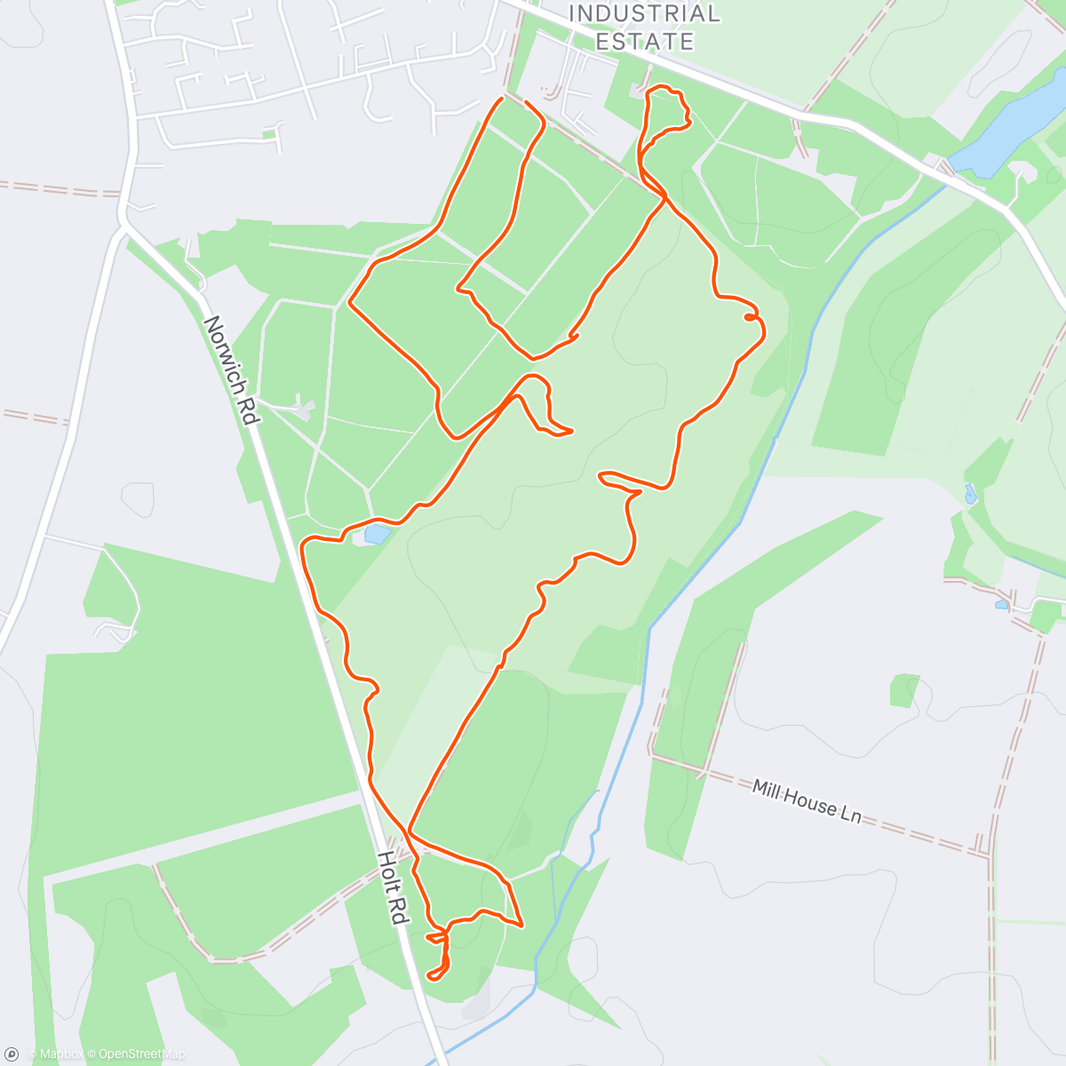 Map of the activity, Orienteering - Holt Country Park & Lowes. 2nd Place