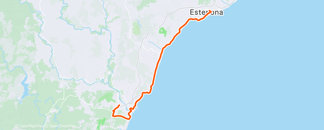 Map of the activity, Bicicleta a la hora del almuerzo